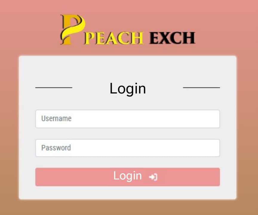 Peach Exchange Admin login