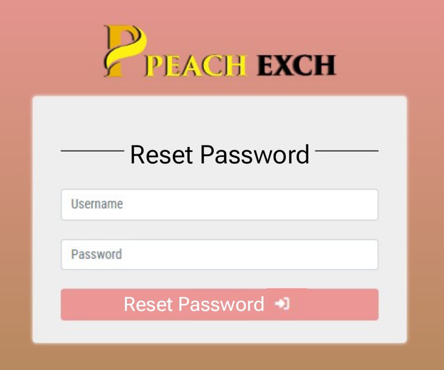 Peach Exchange Admin login 