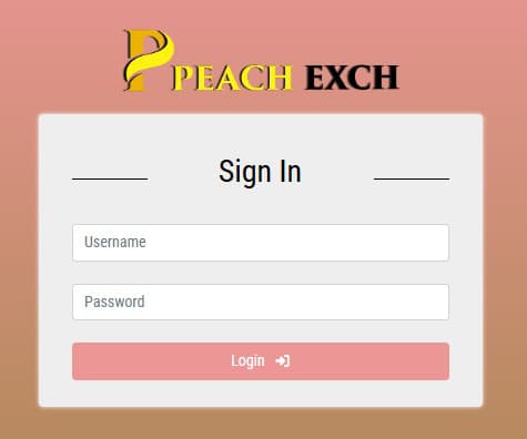 Peach Exchange Admin login